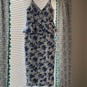 Vici Dolls Floral Peplum Midi Dress